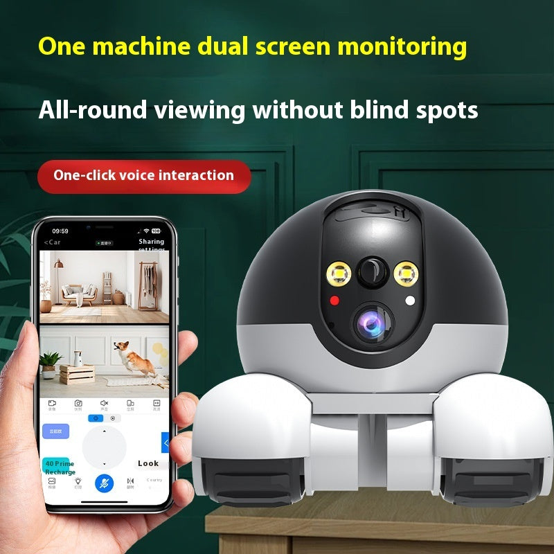 Wireless Smart 360° HD Security Camera – Dual Lens | Night Vision & Motion Detection