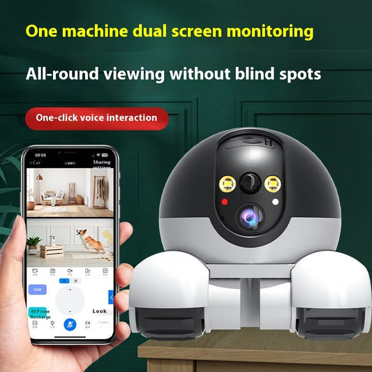 Wireless Smart 360° HD Security Camera – Dual Lens | Night Vision & Motion Detection