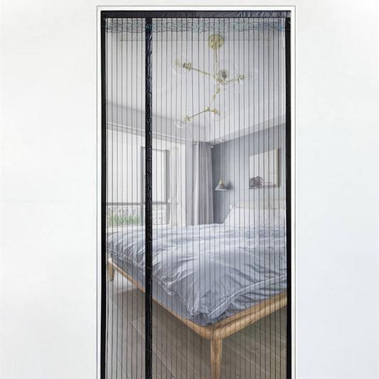 Magnetic Door Curtain – Punch-Free Polyester Screen | Decorative & Easy Install (110×210 cm)
